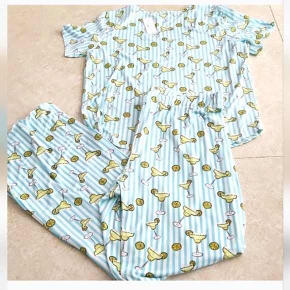 PJ SALVAGE NWT MARGARITA PRINT PJ SET🍋‍🟩🍸